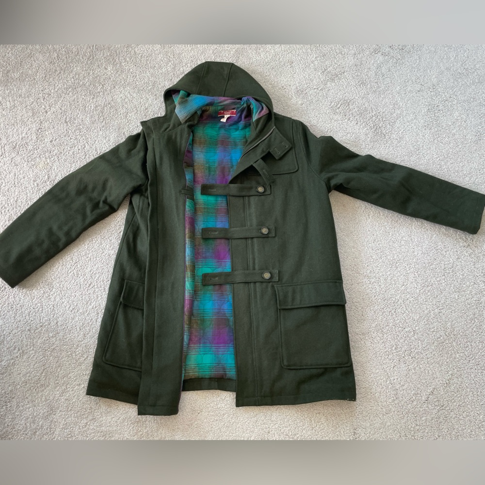 An Original Penguin by Munsingwear Green Wool Overcoat Women’s Sz: XL